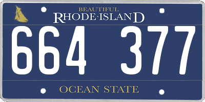 RI license plate 664377