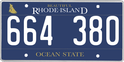 RI license plate 664380