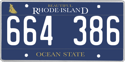 RI license plate 664386