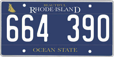 RI license plate 664390