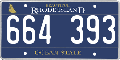 RI license plate 664393