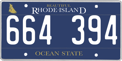RI license plate 664394