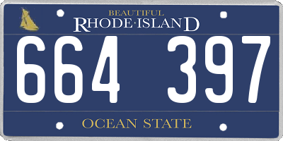 RI license plate 664397