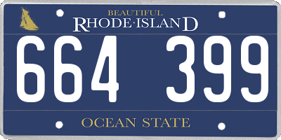 RI license plate 664399