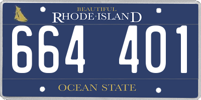 RI license plate 664401