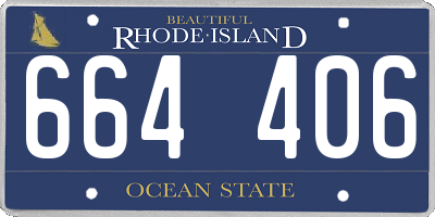 RI license plate 664406