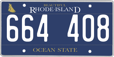 RI license plate 664408