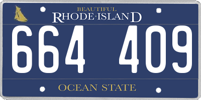 RI license plate 664409
