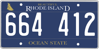 RI license plate 664412
