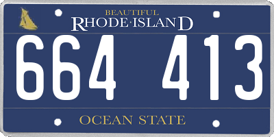RI license plate 664413