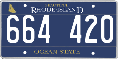 RI license plate 664420