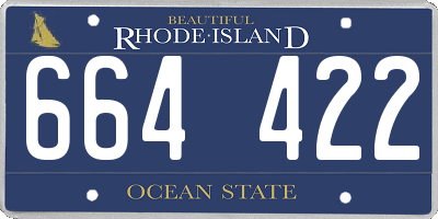 RI license plate 664422
