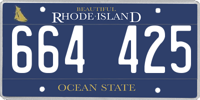 RI license plate 664425