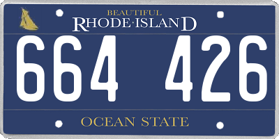 RI license plate 664426