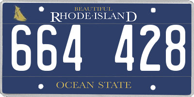 RI license plate 664428