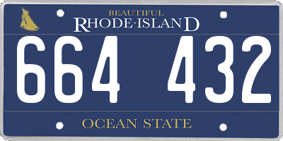 RI license plate 664432