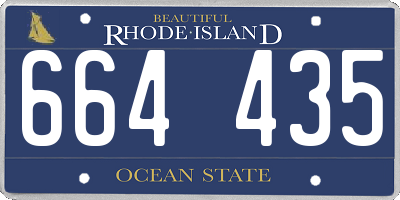 RI license plate 664435