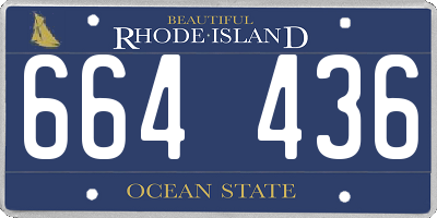 RI license plate 664436
