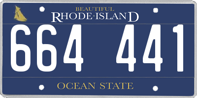 RI license plate 664441