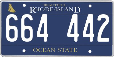 RI license plate 664442
