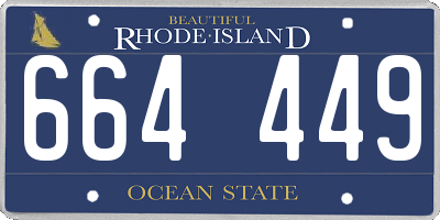RI license plate 664449