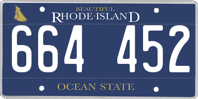 RI license plate 664452