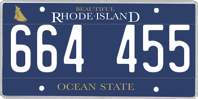 RI license plate 664455