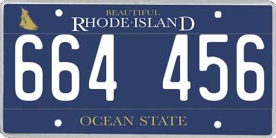 RI license plate 664456