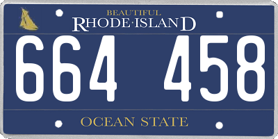 RI license plate 664458