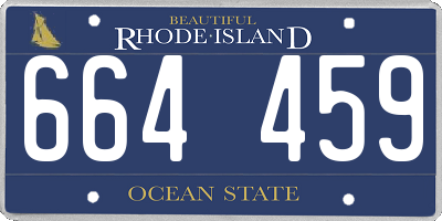 RI license plate 664459