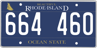 RI license plate 664460