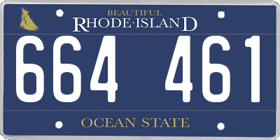 RI license plate 664461