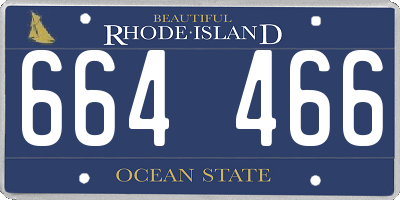 RI license plate 664466