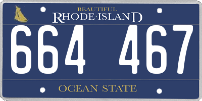 RI license plate 664467