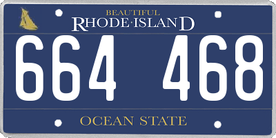 RI license plate 664468