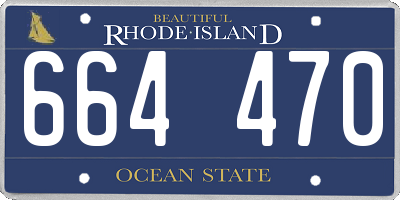 RI license plate 664470