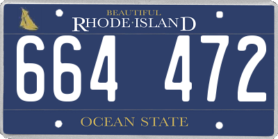 RI license plate 664472