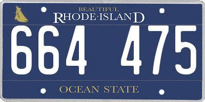 RI license plate 664475