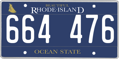 RI license plate 664476