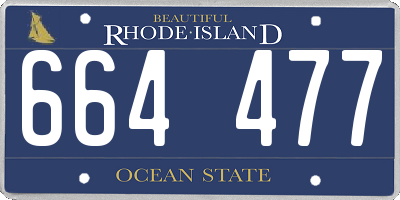 RI license plate 664477