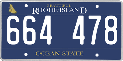 RI license plate 664478