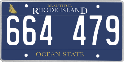 RI license plate 664479