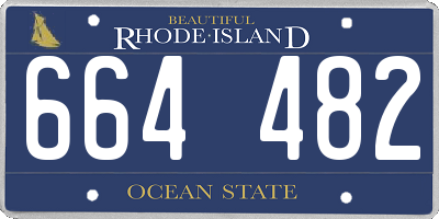 RI license plate 664482