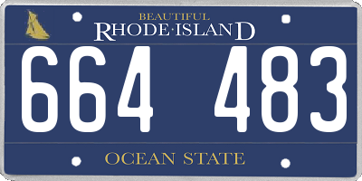 RI license plate 664483