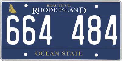 RI license plate 664484