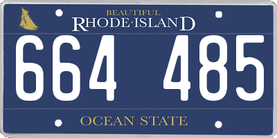 RI license plate 664485
