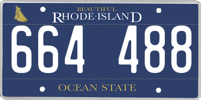 RI license plate 664488