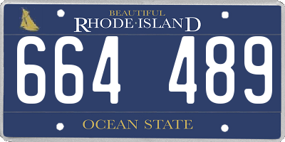 RI license plate 664489