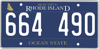 RI license plate 664490