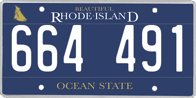 RI license plate 664491